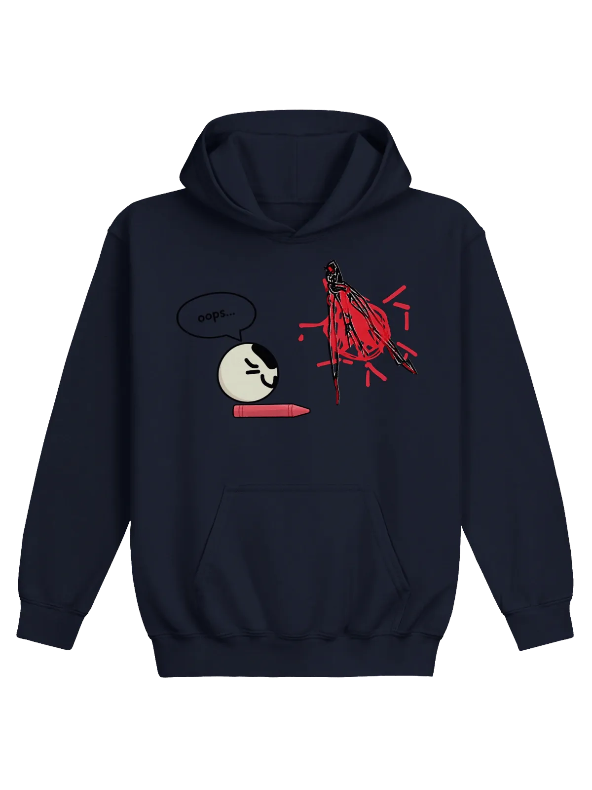 Navy Demonic Plam youth hoodie